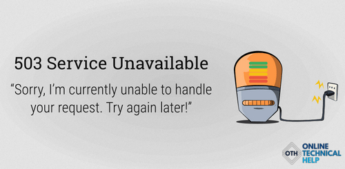 http 503 error sevice unavailable image solution